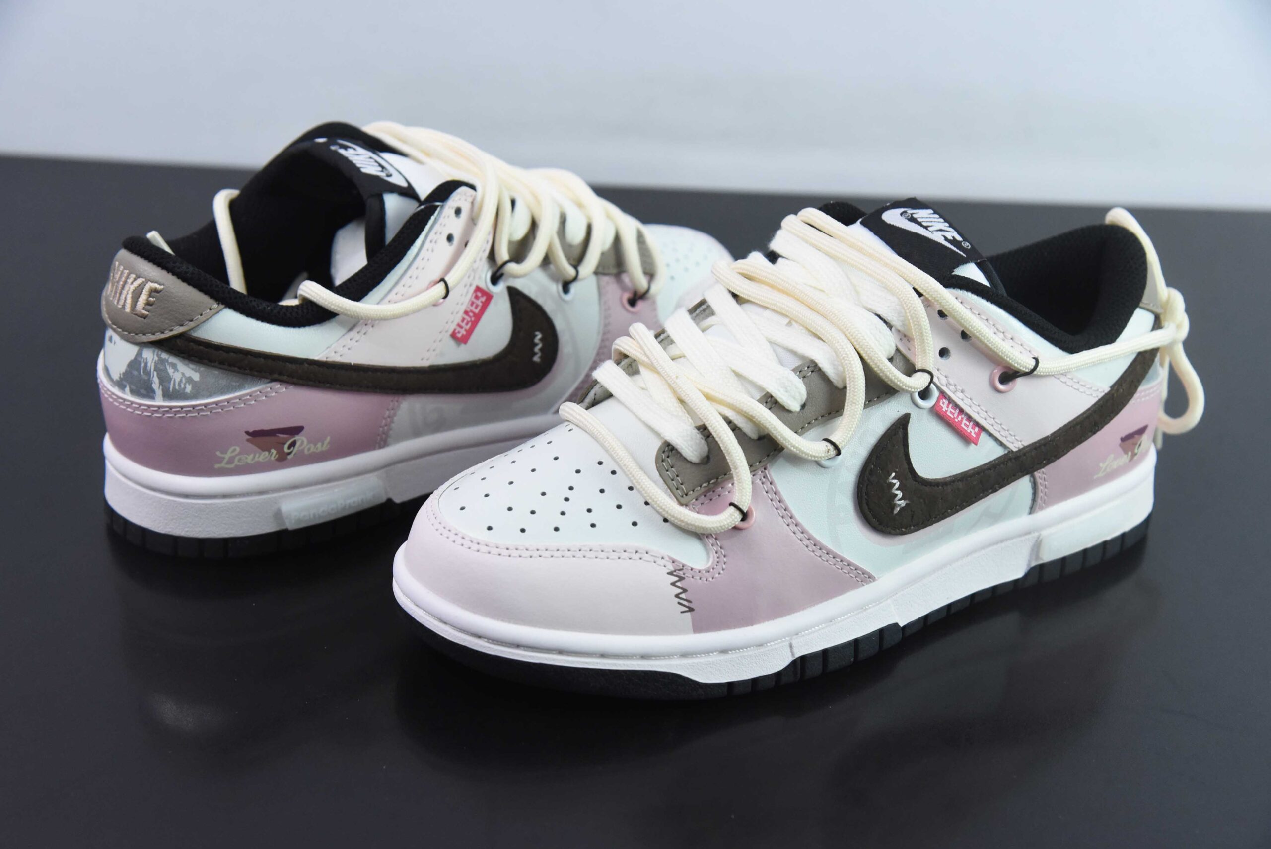 耐克Nike Dunk Low心动邮件心蔷定制系列SB低帮休闲滑板鞋纯原版本 货号:CW1590-100