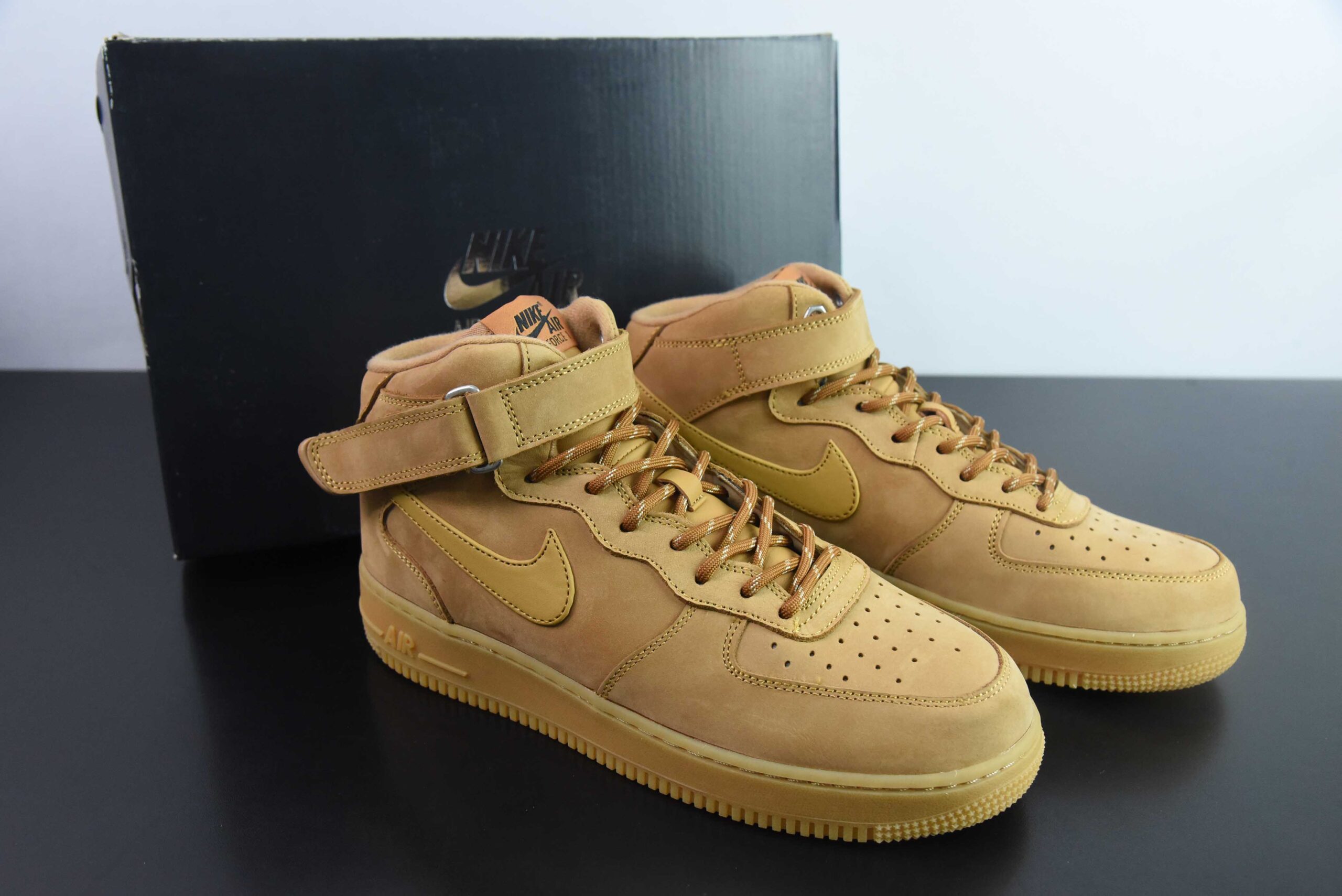 耐克Nike Air Force 1‘07 Mid小麦色麂皮空军一号中邦休闲板鞋纯原版本 货号:DJ9158-200