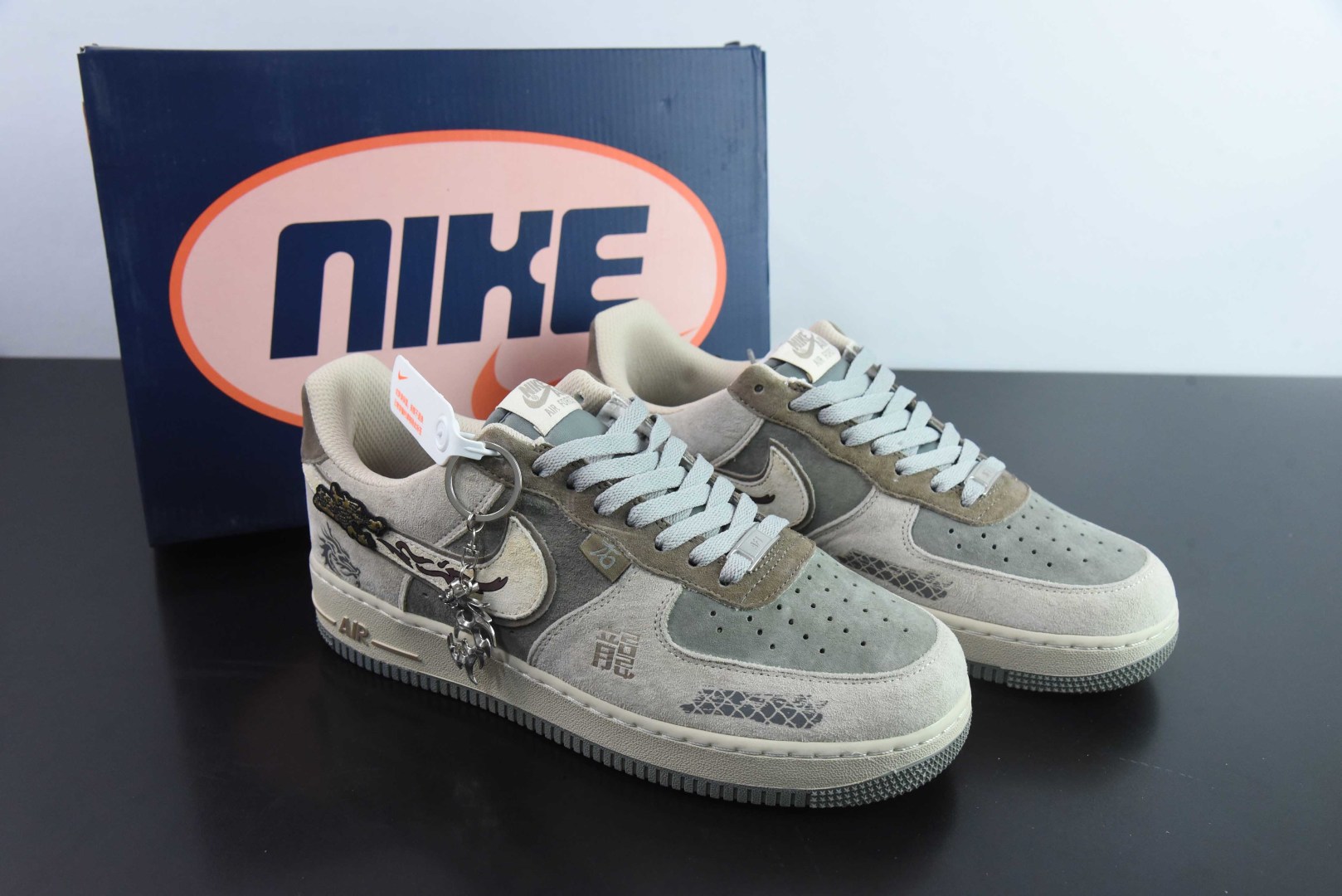 耐克Nike Air Force 1 Low ”“Green Dragon Crescent Blade”国潮风青龙偃月刀2.0空军一号低帮休闲板鞋纯原版本 货号：CD1212-555