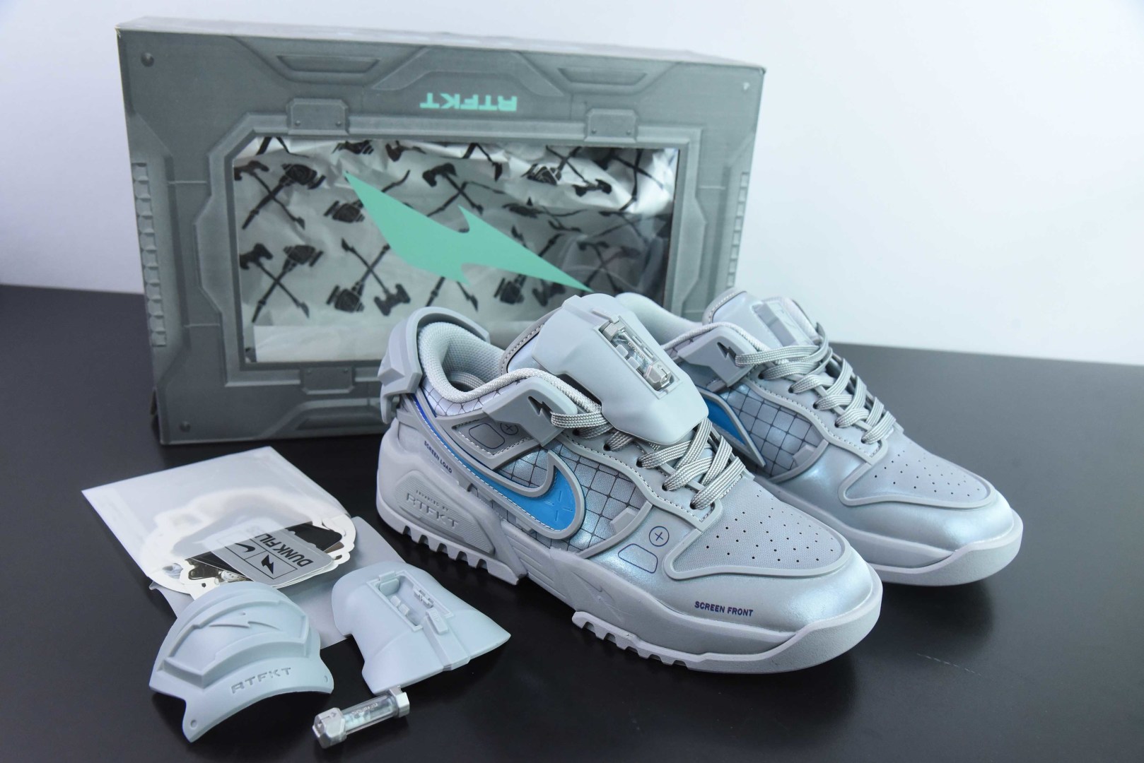 耐克Nike Rtfkt Studios x Nk Dunk Genesis Low OG Ghost 元宇宙系列灰蓝SB扣篮经典低帮休闲运动滑板板鞋纯原版本 货号:HF0438-001