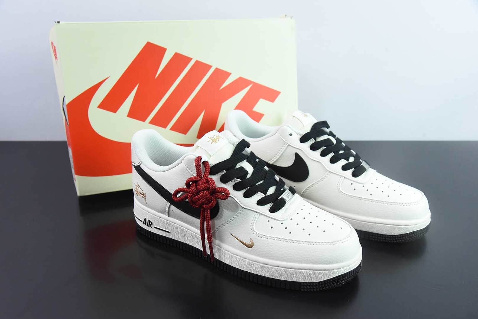 耐克Nike Air Force 1'07 Low 斯图西联名玫瑰金刺绣空军一号低帮休闲板鞋纯原版本 货号：XZ6188-720