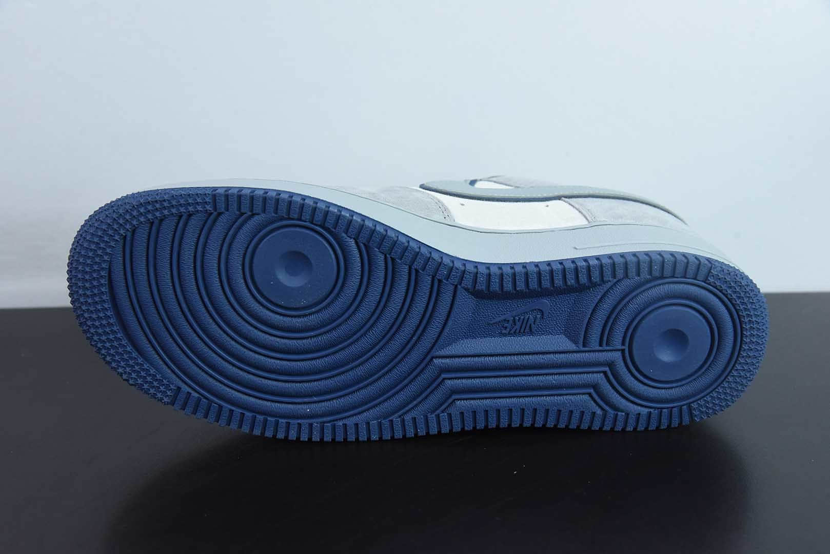 耐克Nike Air Force 1 AF1麂皮灰暴力熊斯图西印花定制版空军一号低帮休闲板鞋纯原版本 货号：DF0188-017 