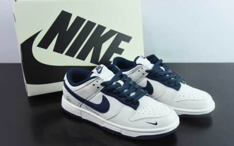 耐克Nike SB Dunk Low Fragment Design藤原浩闪电联名白深蓝低帮休闲运动滑板板鞋纯原版本 货号:DF7519-833