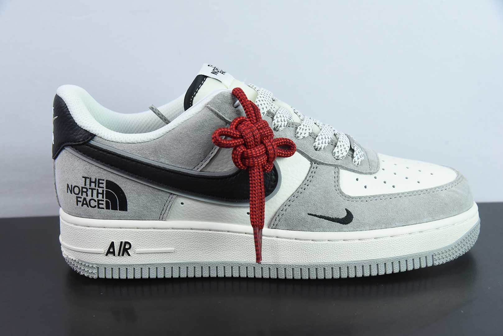耐克Nike Air Force 1 Low 07 x The North Face北面联名白灰黑小钩满天星空军一号低帮休闲板鞋纯原版本 货号:XZ6188-763