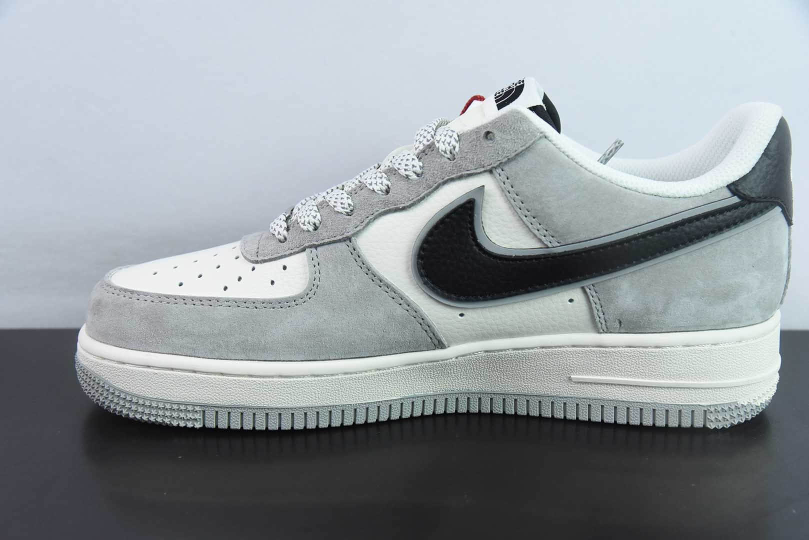 耐克Nike Air Force 1 Low 07 x The North Face北面联名白灰黑小钩满天星空军一号低帮休闲板鞋纯原版本 货号:XZ6188-763