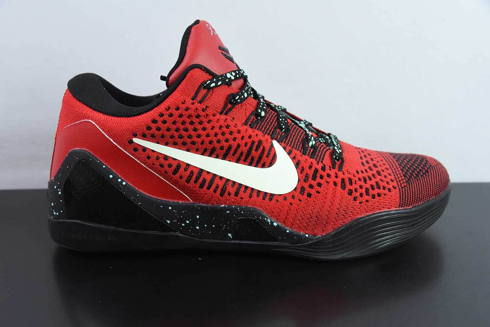 科比Kobe IX Elite Protro Low University Red 科比9代黑红白勾精英系列低帮复刻实战运动文化篮球鞋纯原版本 货号：653456-601