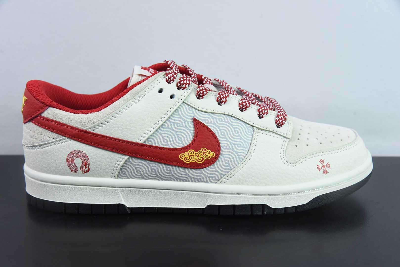 耐克Nike SB Dunk Low 蛇年限定祥云红勾周年高端定制SB低帮休闲板鞋纯原版本 货号:DJ2024-094