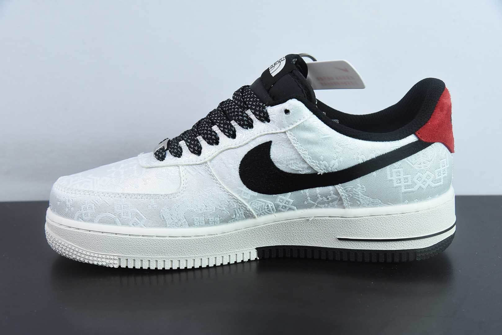 耐克Nike Air Force 1'07 Low 北面陈冠希联名双拼白丝绸空军一号低帮休闲板鞋纯原版本 货号:DM6868-054