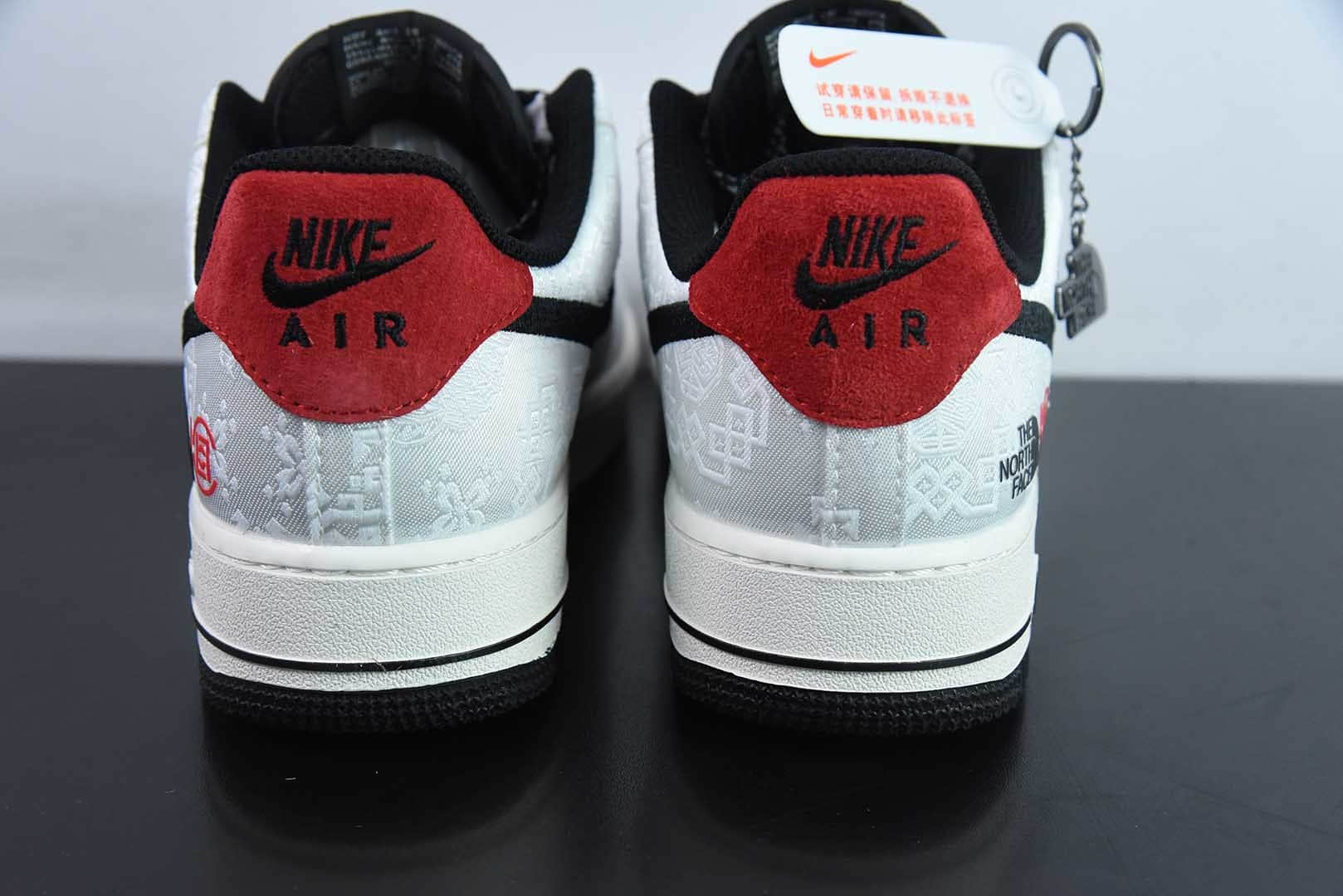 耐克Nike Air Force 1'07 Low 北面陈冠希联名双拼白丝绸空军一号低帮休闲板鞋纯原版本 货号:DM6868-054