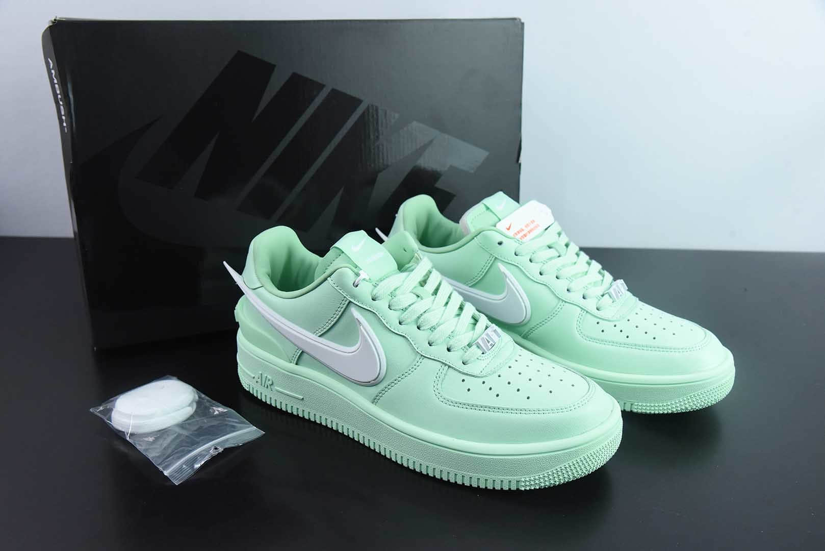 耐克Nike AMBUSH x NK Air Force 1 Low联名薄荷绿大钩空军一号低帮休闲板鞋纯原版本 货号:DV3464-700