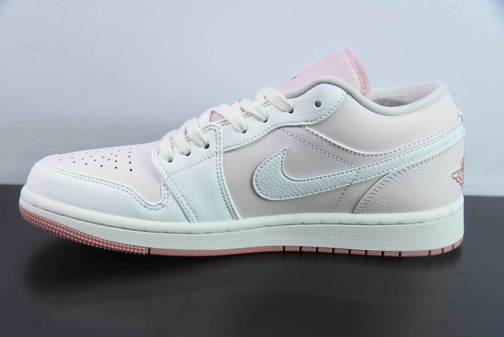 乔丹Air Jordan AJ1 Low白浅粉低帮复古文化篮球鞋纯原版本 货号:IH0823-611