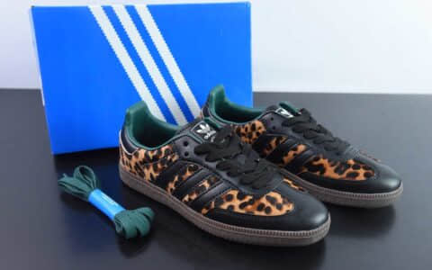 阿迪达斯Adidas WALES BONNER x AD Originals SambaLeopardPrint”2025新王炸阿迪豹纹黑绿德训桑巴鞋纯原版本 货号:JI2735