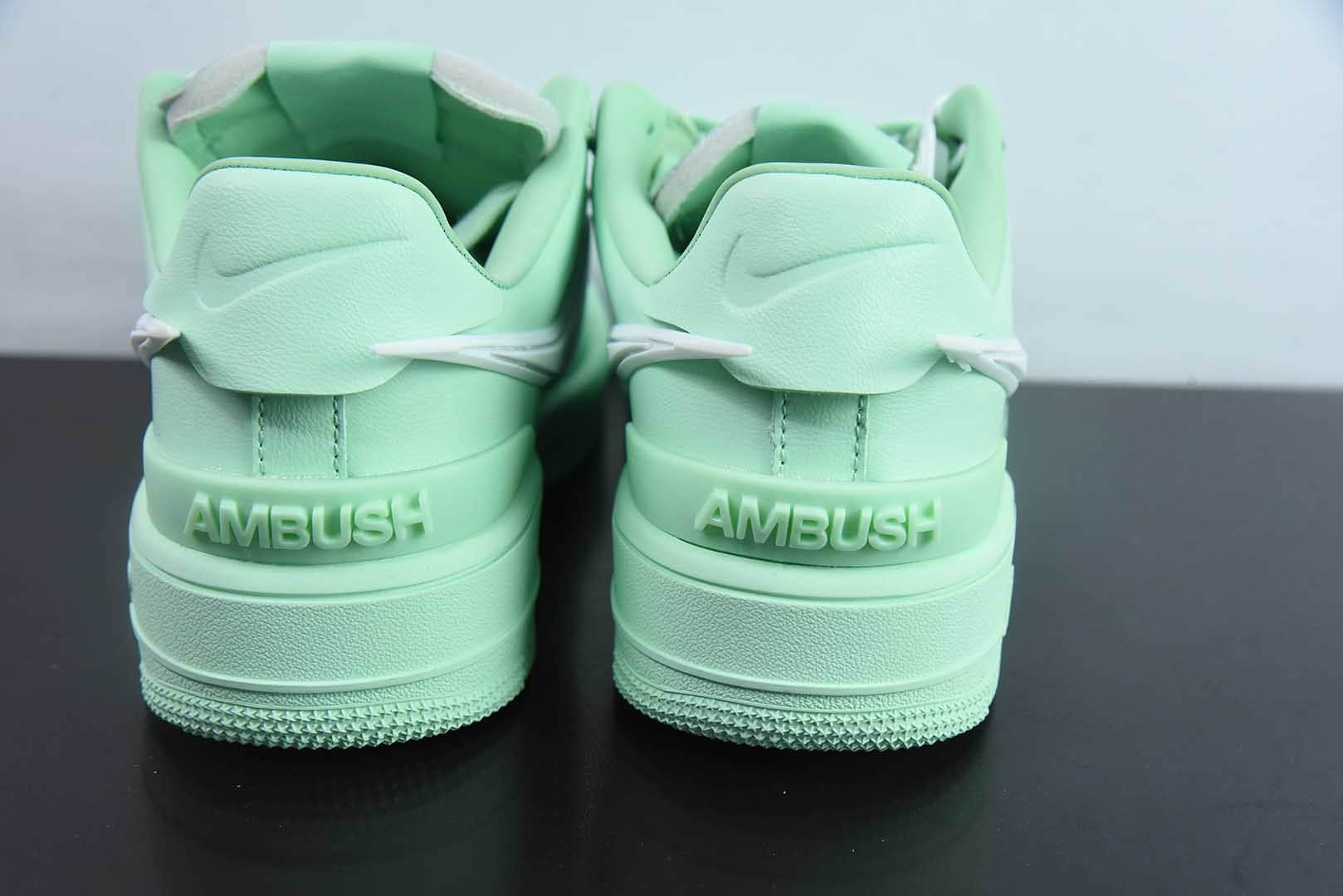 耐克Nike AMBUSH x NK Air Force 1 Low联名薄荷绿大钩空军一号低帮休闲板鞋纯原版本 货号:DV3464-700