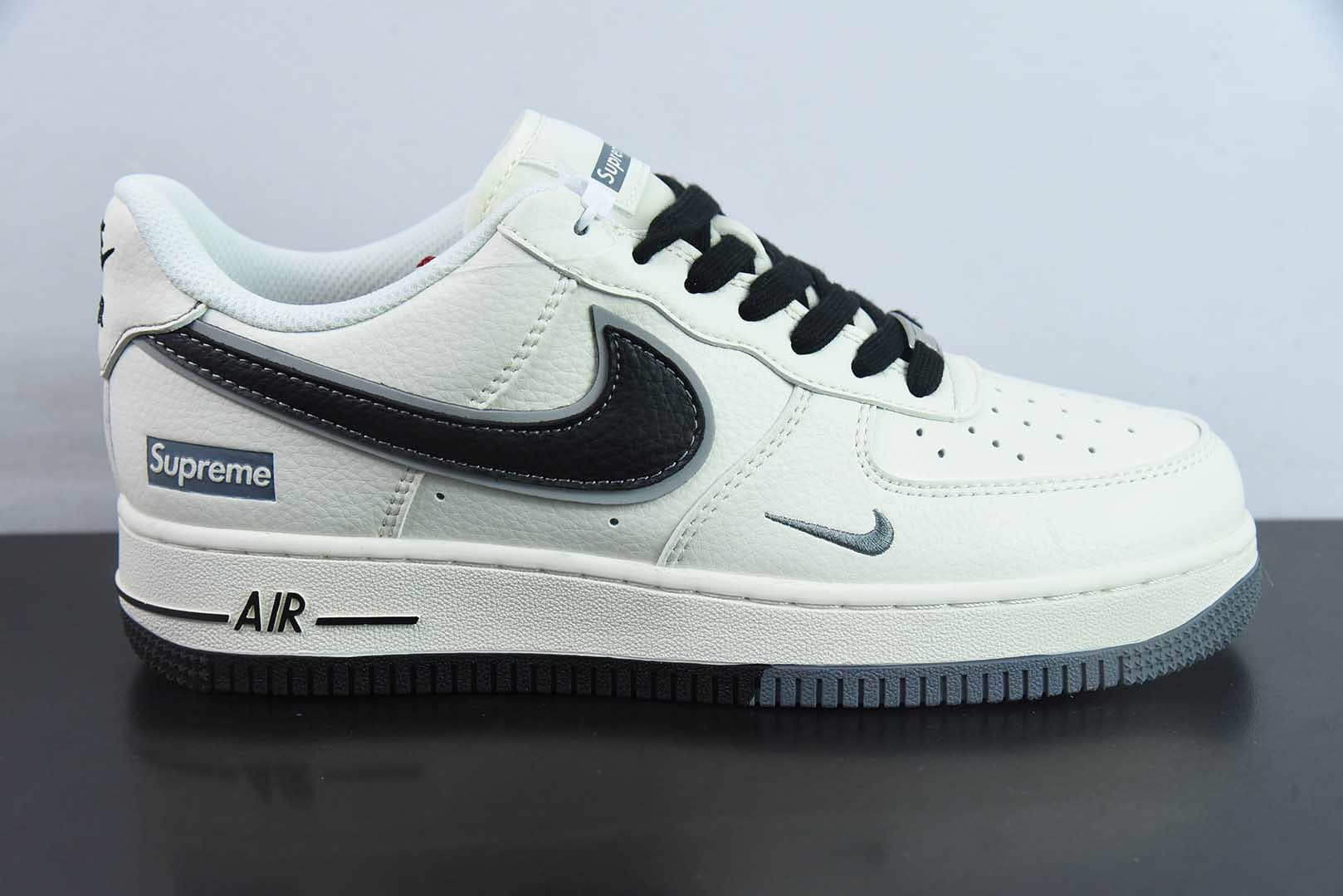 耐克Nike Air Force 1'07 Low Supreme联名双拼米白空军一号低帮休闲板鞋纯原版本 货号:XZ6188-362