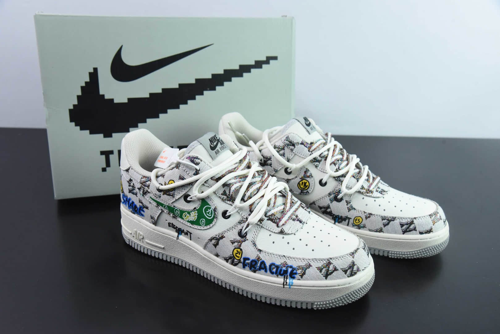 耐克Nike Air Force 1'07 Low Hip Hop 嘻哈MLB空军一号低帮休闲运动绑带板鞋纯原版本 货号:BD0077-333
