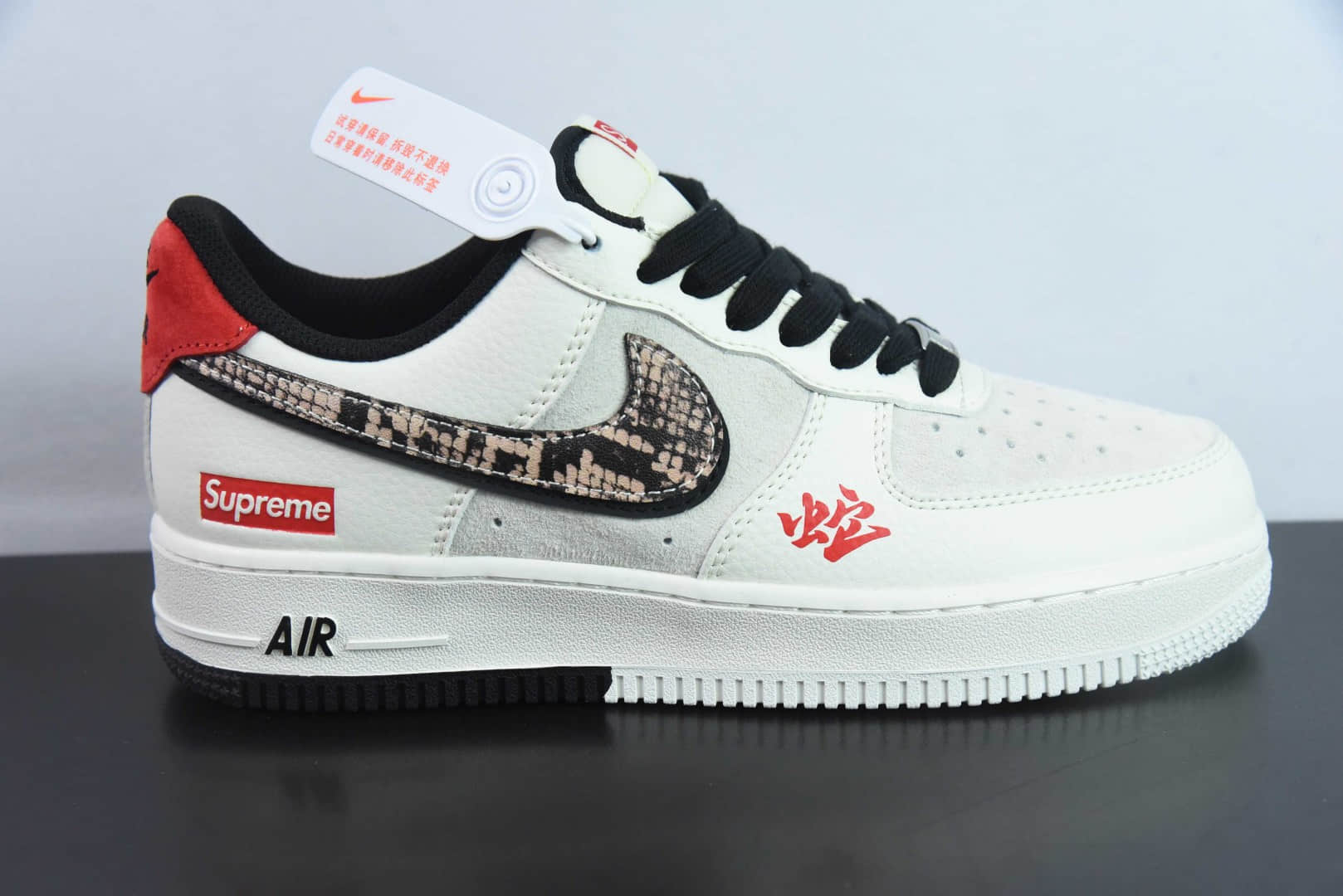 耐克NIke Air Force 1 '07 Low “Supreme联名蛇年限定蟒蛇纹双勾”空军一号低帮休闲板鞋纯原版本 货号:DM6688-026