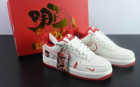 耐克Nike Air Force 1 Low 07 哪吒闹海哪吒涂鸦魔丸米红小钩空军一号低帮休闲板鞋纯原版本 货号：KK1988-059