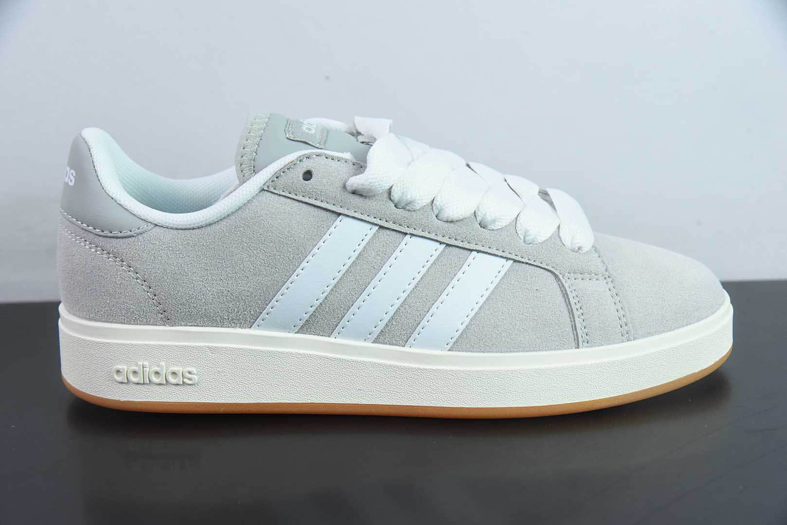 阿迪达斯Adidas GRAND COURTBEAT Base 00S 灰白休闲耐磨低帮板鞋纯原版本 货号:IH6188