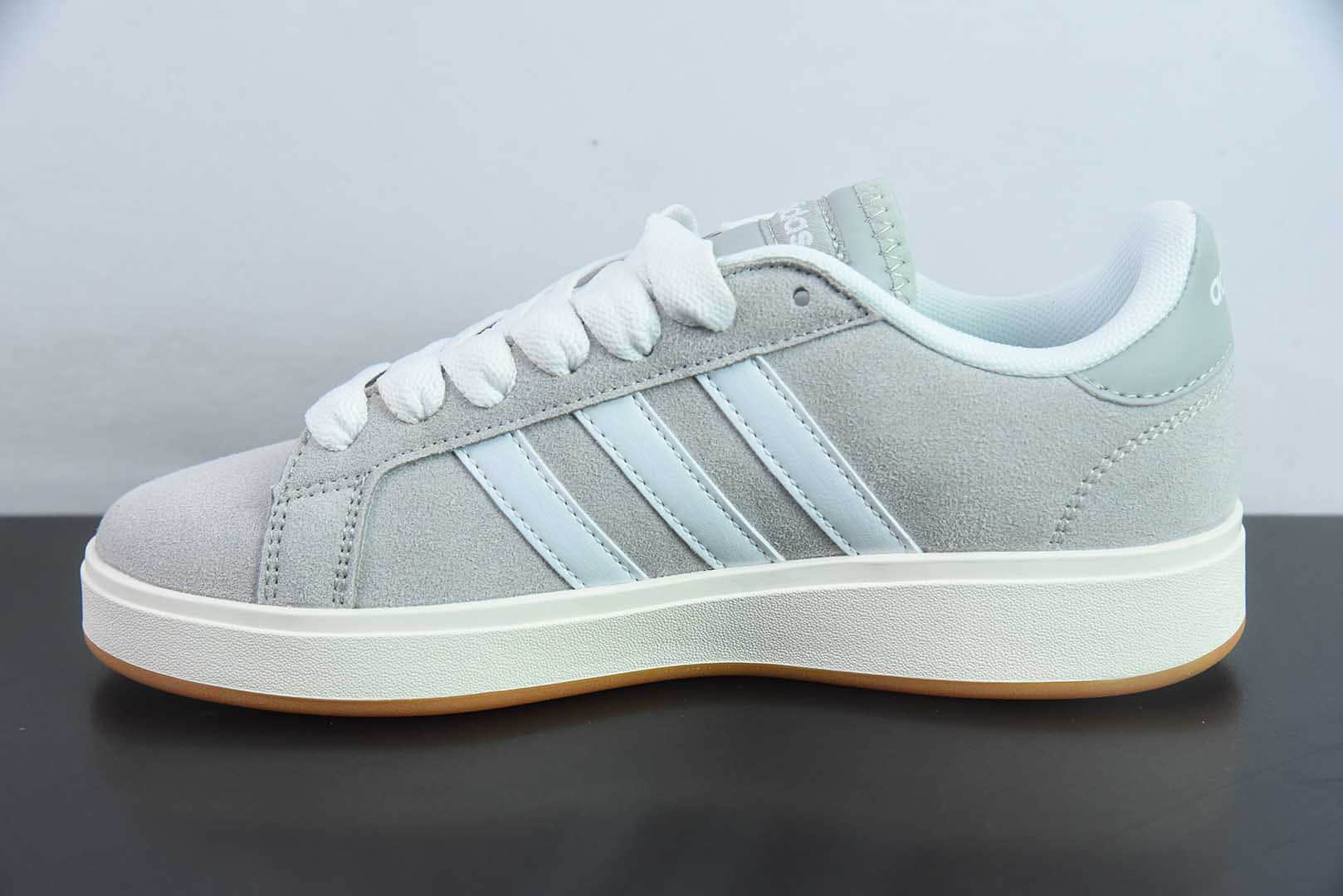 阿迪达斯Adidas GRAND COURTBEAT Base 00S 灰白休闲耐磨低帮板鞋纯原版本 货号:IH6188