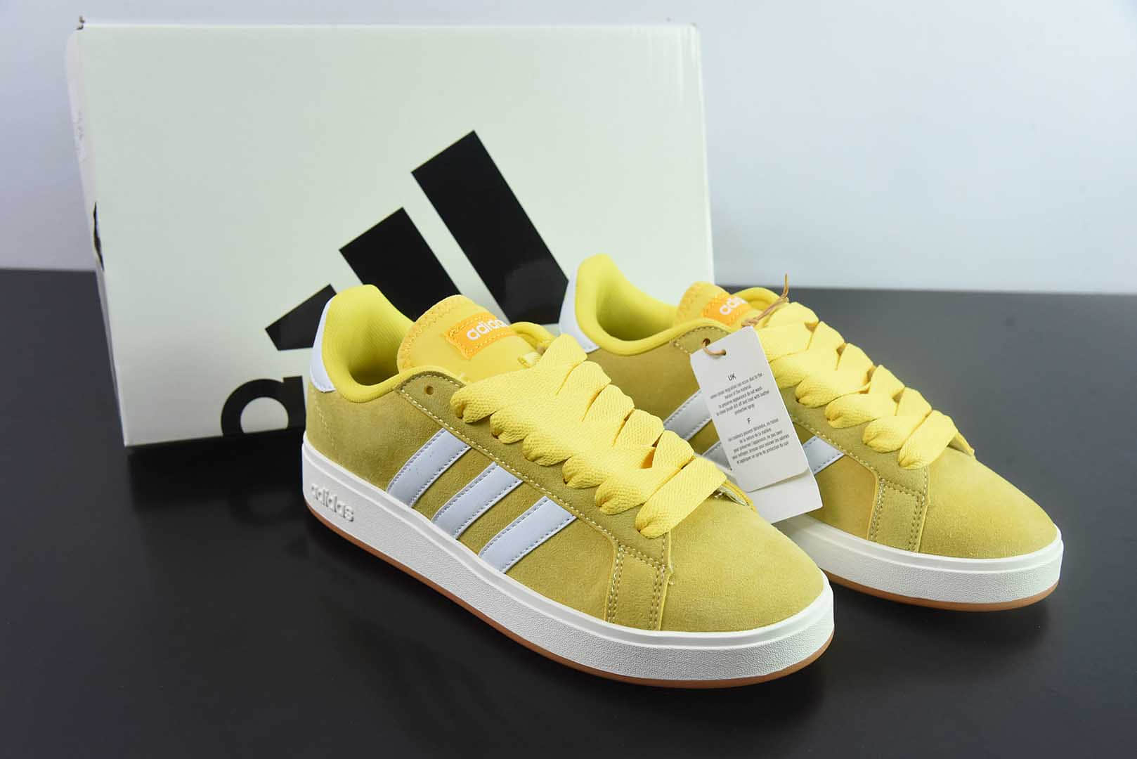 阿迪达斯Adidas GRAND COURTBEAT Base 00S 黄白色休闲耐磨低帮板鞋纯原版本 货号:IH6185