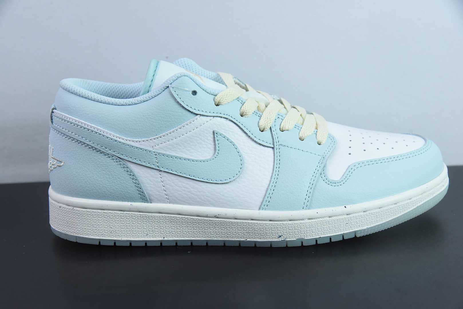 乔丹Air Jordan 1 Low AJ1乔1薄荷蓝低帮文化休闲运动板鞋纯原版本 货号:HJ5999 - 400