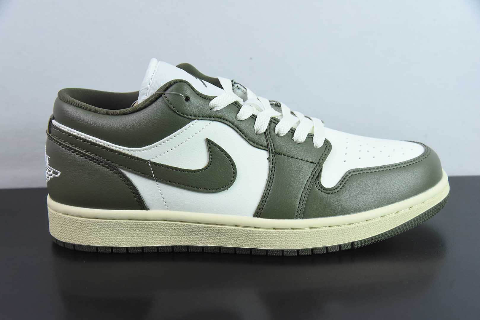 乔丹Air Jordan 1 Low AJ1 乔1军绿白低帮文化休闲运动板鞋纯原版本 货号:CT8532 - 301