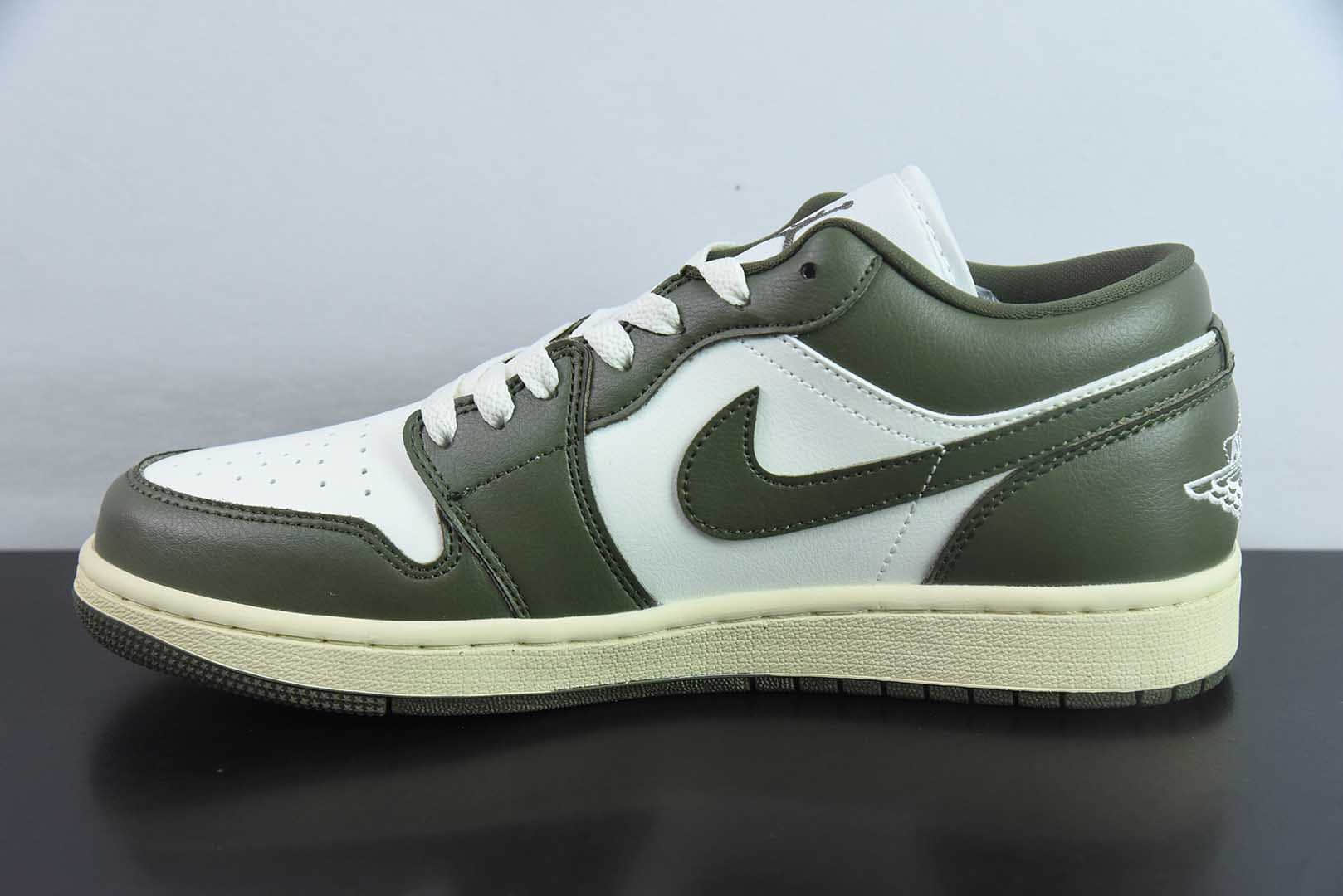 乔丹Air Jordan 1 Low AJ1 乔1军绿白低帮文化休闲运动板鞋纯原版本 货号:CT8532 - 301