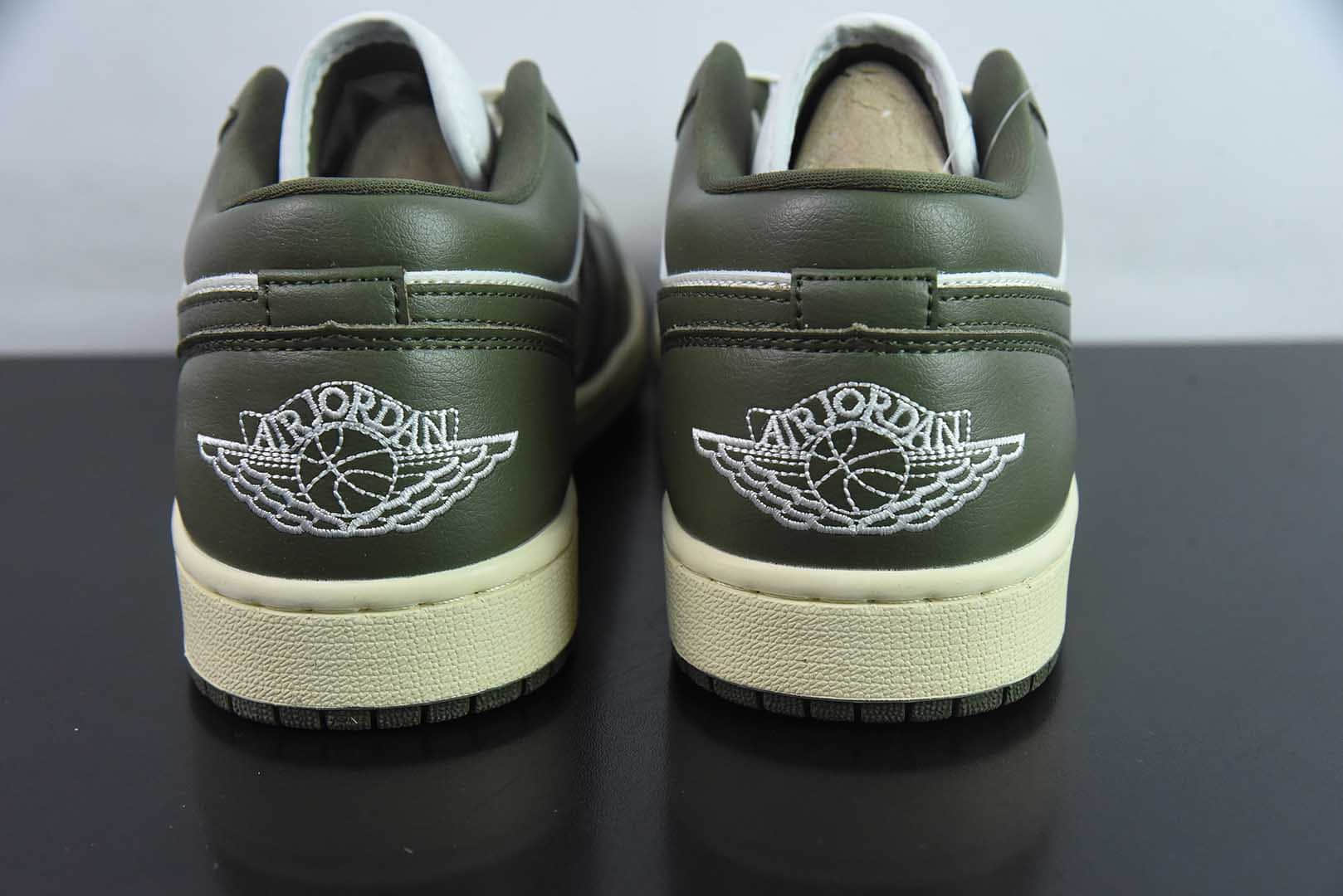 乔丹Air Jordan 1 Low AJ1 乔1军绿白低帮文化休闲运动板鞋纯原版本 货号:CT8532 - 301