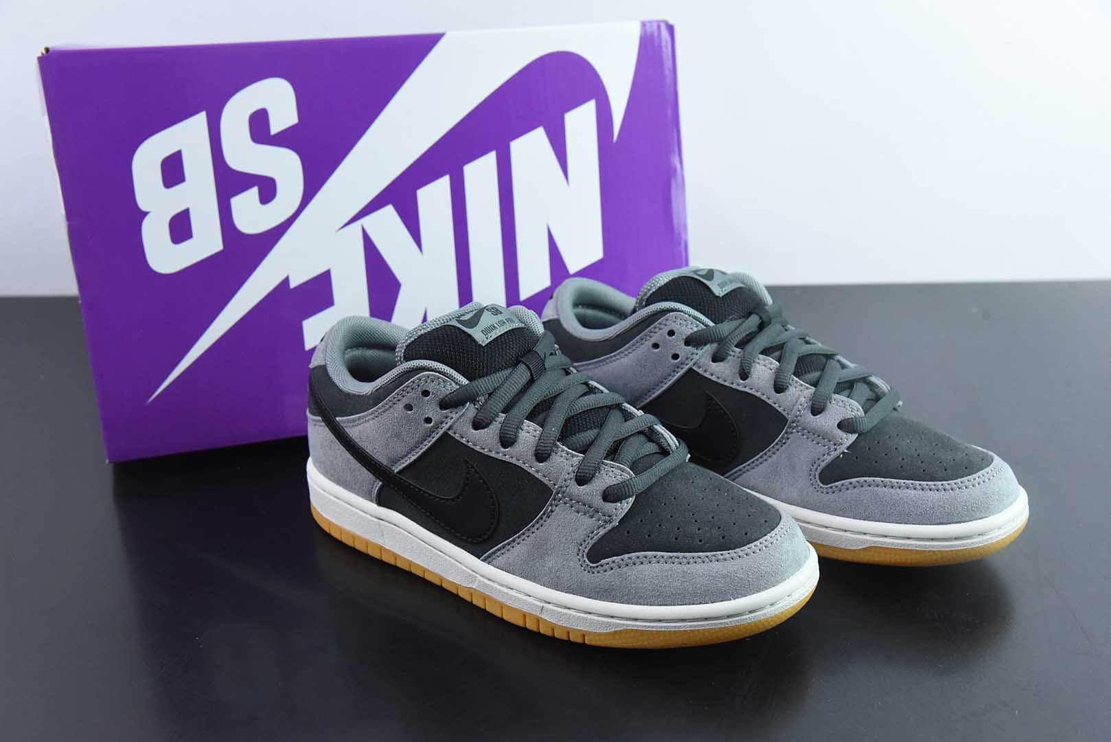 耐克Nike Dunk SB Low“DARK SMOKE GREY”灰黑色SB低帮休闲滑板鞋纯原版本 货号:HF3063-001