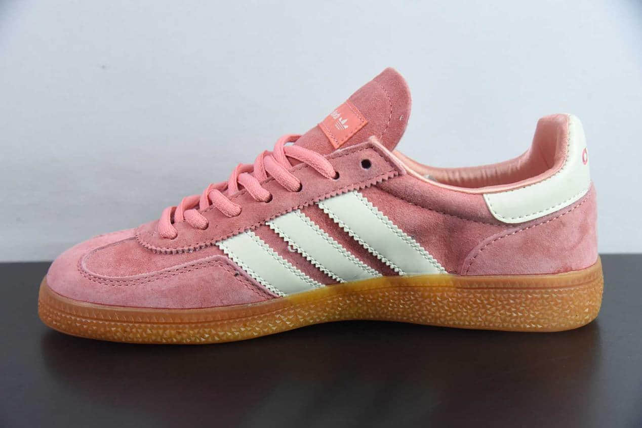 阿迪达斯 Adidas Handball Spezial 复古单品粉白德训鞋纯原版本 货号：IH2610