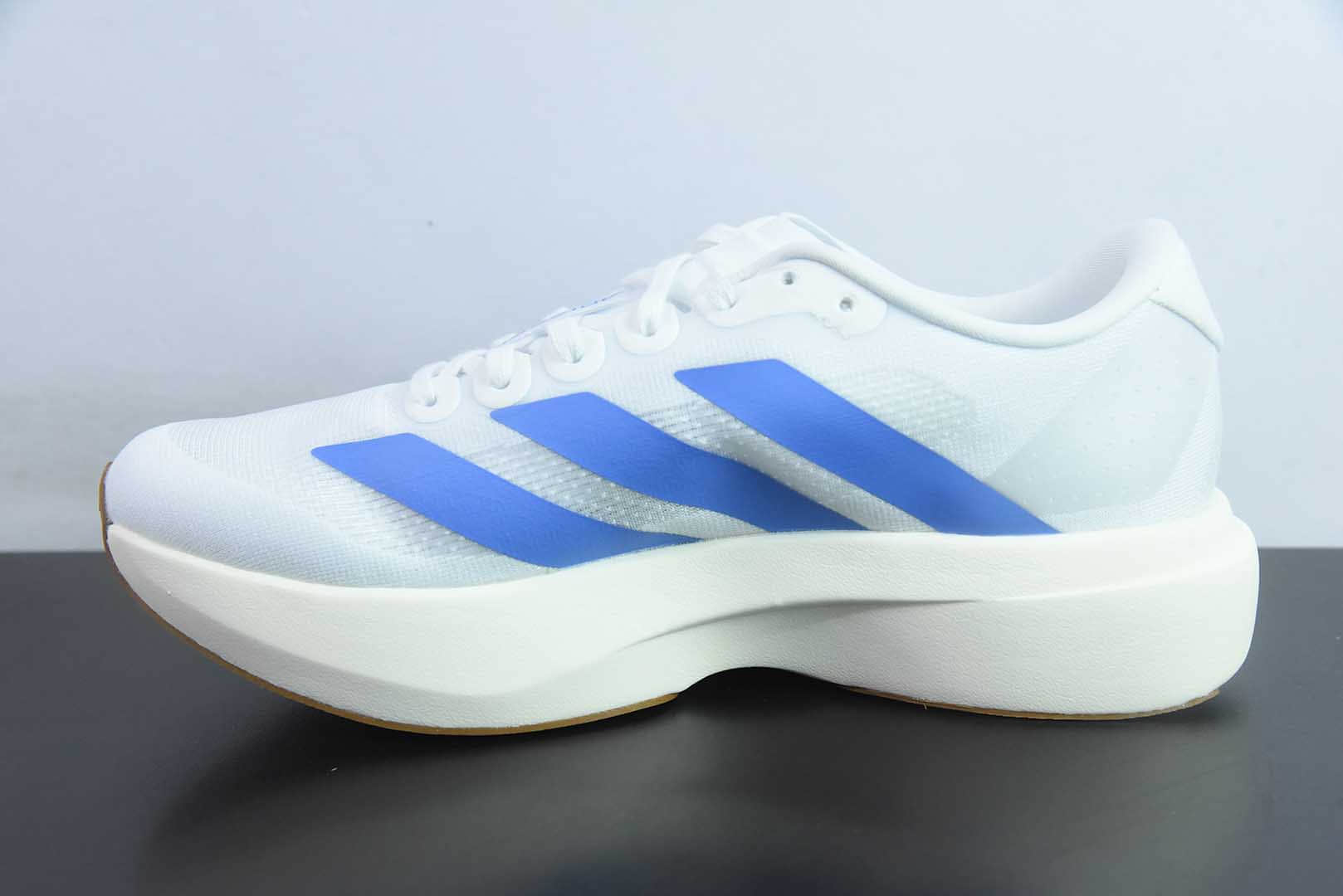 阿迪达斯Adidas Adizero Evo SL阿迪白蓝超轻透气缓震跑鞋纯原版本 货号:JS4454