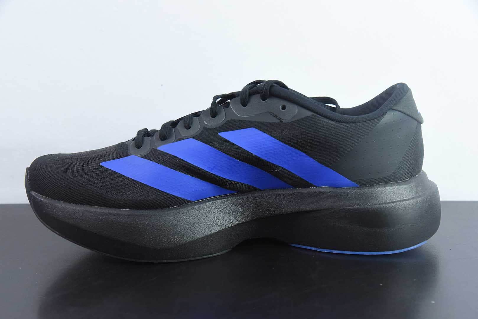 阿迪达斯Adidas Adizero Evo SL黑蓝零度系列马拉松轻量竞速运动跑鞋纯原版本 货号：JP7148