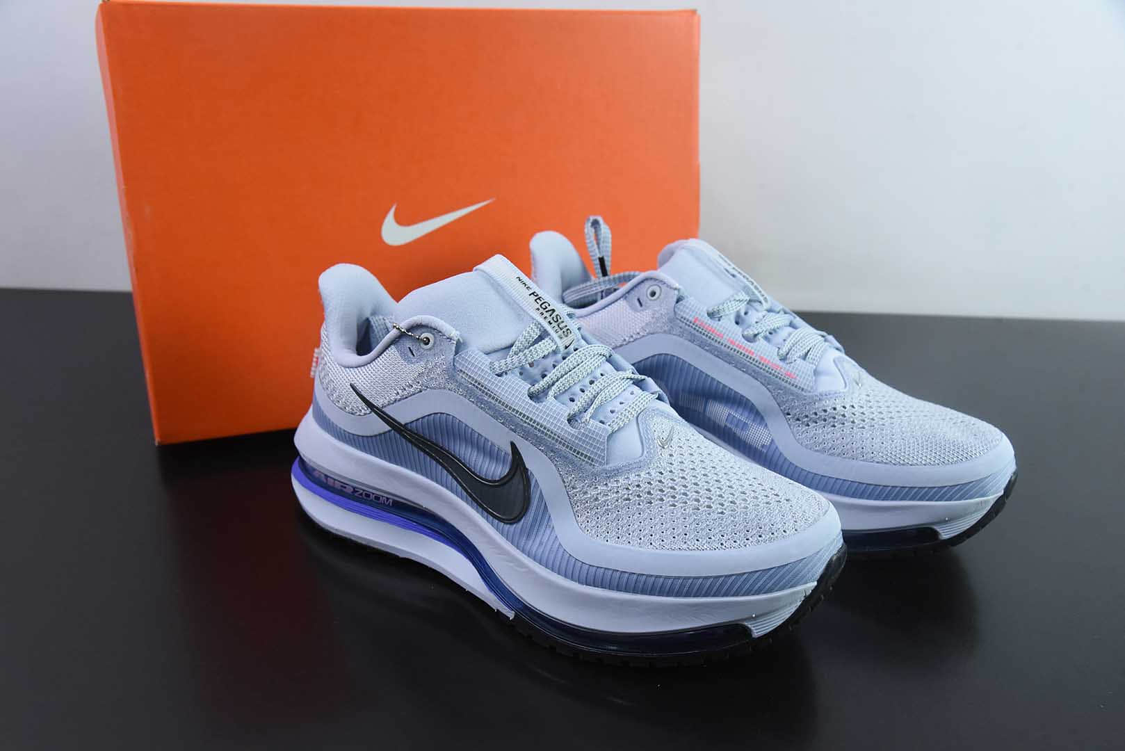 耐克Nike Pegasus Premium 白紫色全掌气垫网面缓震跑鞋纯原版本 货号:HQ2592 - 004