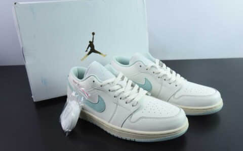 乔丹 Air Jordan 1 Low AJ1乔1白薄荷绿低帮文化休闲运动板鞋纯原版本 货号:DC0774-134