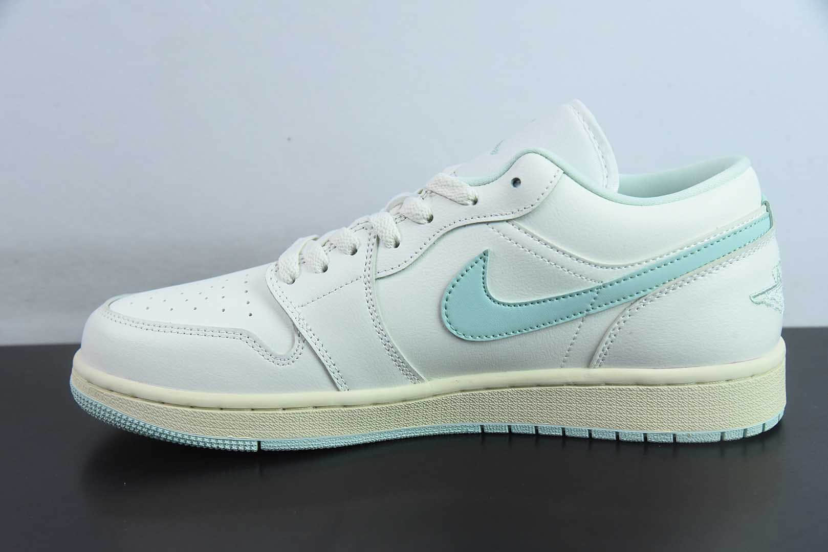 乔丹 Air Jordan 1 Low AJ1乔1白薄荷绿低帮文化休闲运动板鞋纯原版本 货号：DC0774-134