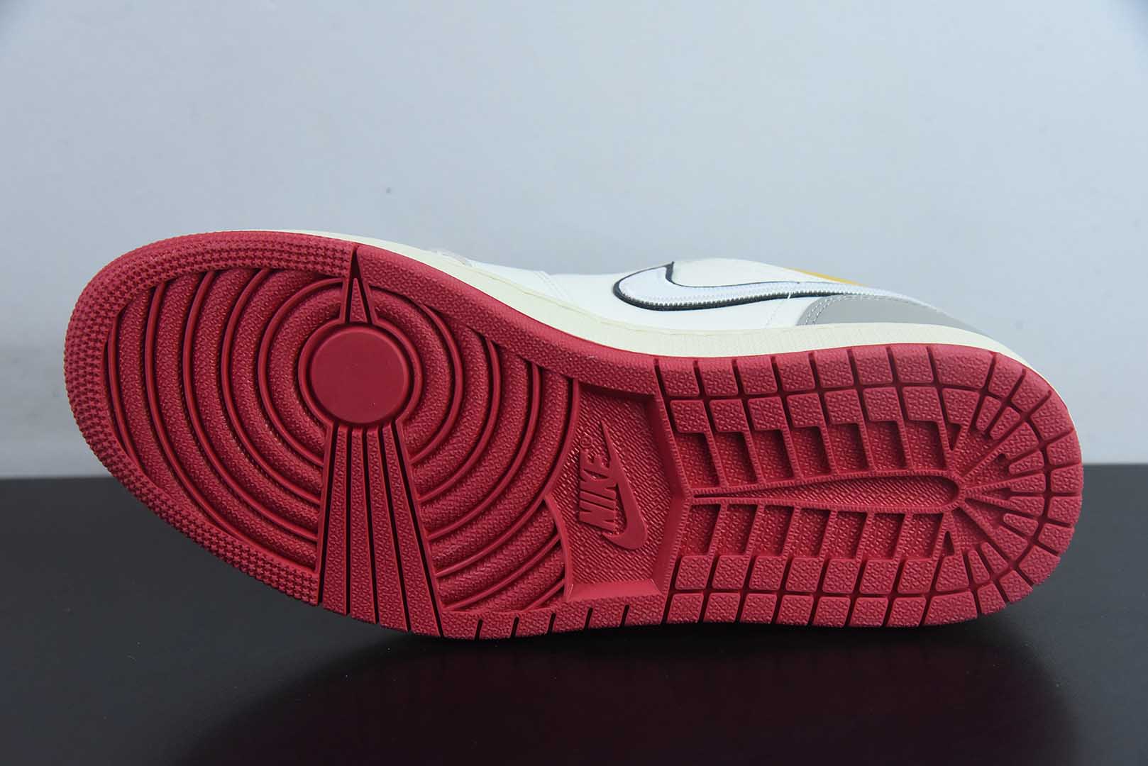 乔丹Air Jordan 1 Low AJ1乔1帆白灰黄鸳鸯勾低帮文化休闲运动板鞋纯原版本 货号:HV4511-133