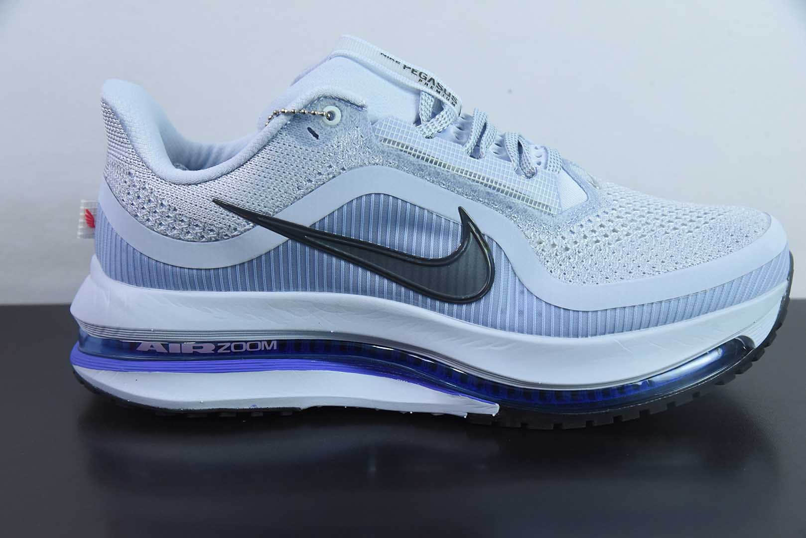 耐克Nike Pegasus Premium 白紫色全掌气垫网面缓震跑鞋纯原版本 货号:HQ2592 - 004