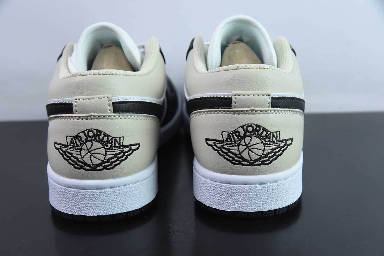 乔丹Air Jordan Low AJ1白黑米黄低帮文化篮球鞋纯原版本 货号：553558-153