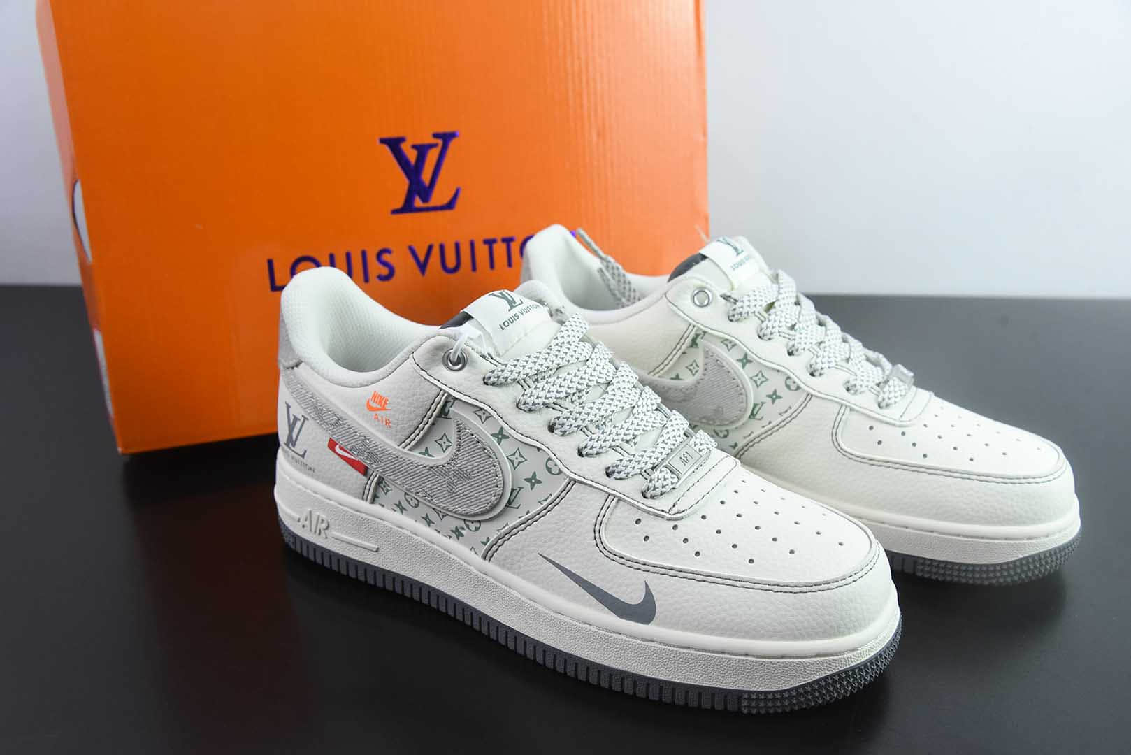 耐克 Nike Air Force 1 '07 Low “LV联名灰白布勾”空军一号低帮休闲板鞋纯原版本 货号：YX5066-346