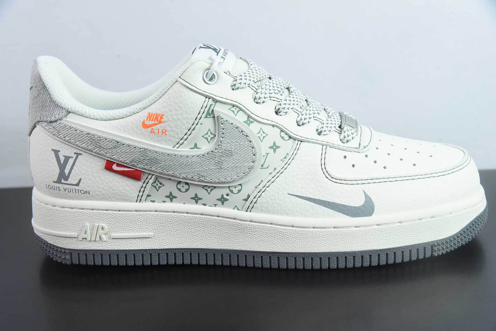 耐克 Nike Air Force 1 '07 Low “LV联名灰白布勾”空军一号低帮休闲板鞋纯原版本 货号：YX5066-346