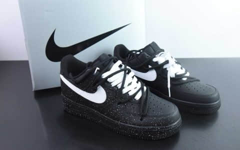 耐克Nike Air Force 1 Low’07 黑色满天星泼墨空军一号低帮休闲板鞋纯原版本 货号：ZH0316-090