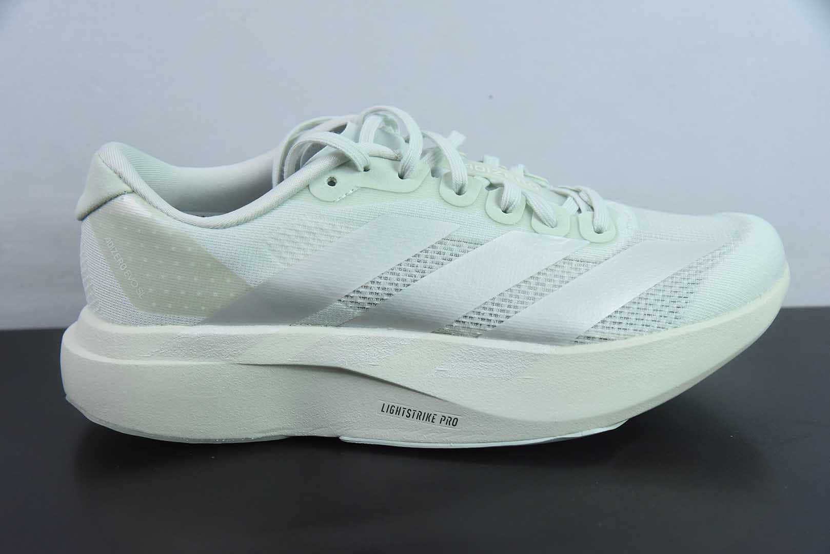 阿迪达斯Adidas Adizero Evo SL阿迪薄荷绿超轻透气缓震跑鞋纯原版本 货号:JR5840