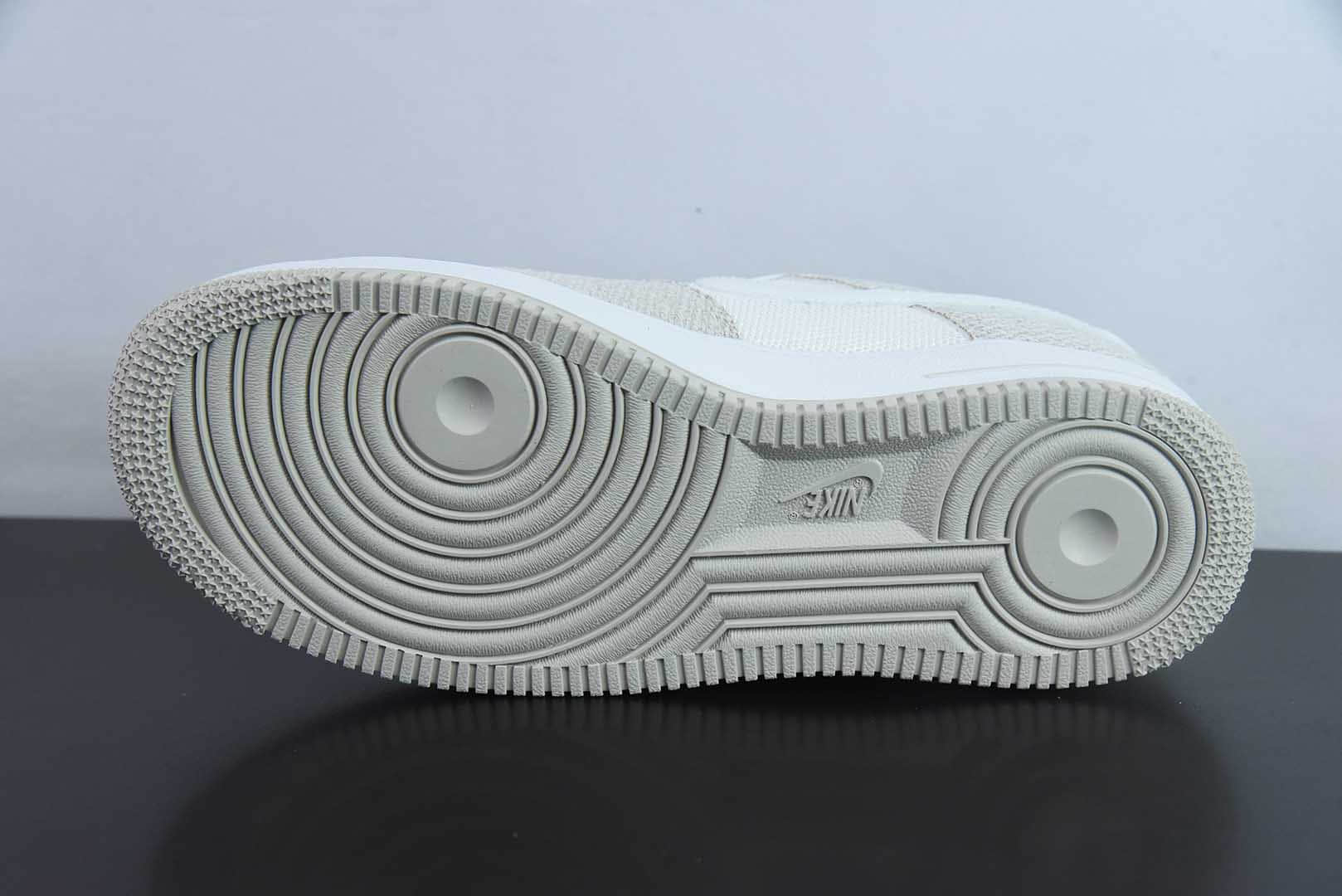 耐克Nike Air Force 1'07 Low 白卡其牛仔布小勾空军一号低帮休闲板鞋纯原版本 货号：ZH0316-092