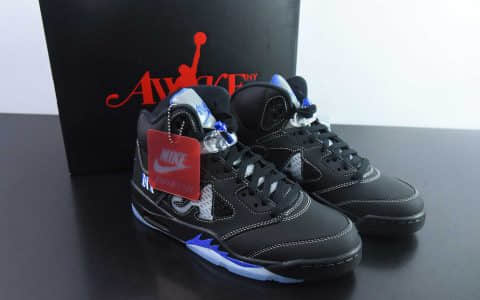 乔丹Awake NY x Air Jordan 5 Retro AJ5乔5联名赛车蓝男子文化篮球鞋纯原版本 货号：DV4982-004