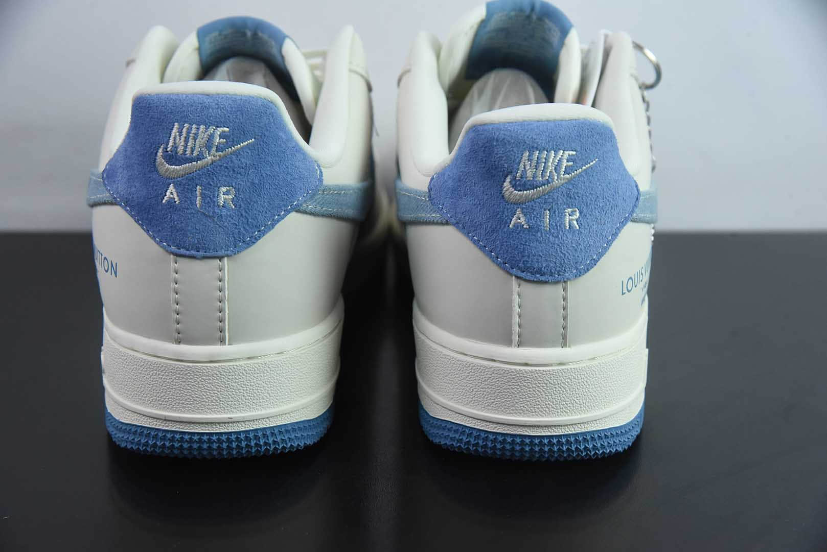 耐克Nike Air Force 1'07 Low LV联名白蓝牛仔布勾空军一号低帮休闲板鞋纯原版本 货号：DF0188-068