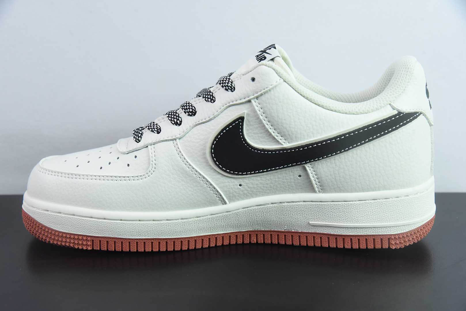 耐克Nike Air Force 1'07 Low NIKE联名米白黑生胶空军一号低帮休闲运动板鞋纯原版本 货号：CS5288-021
