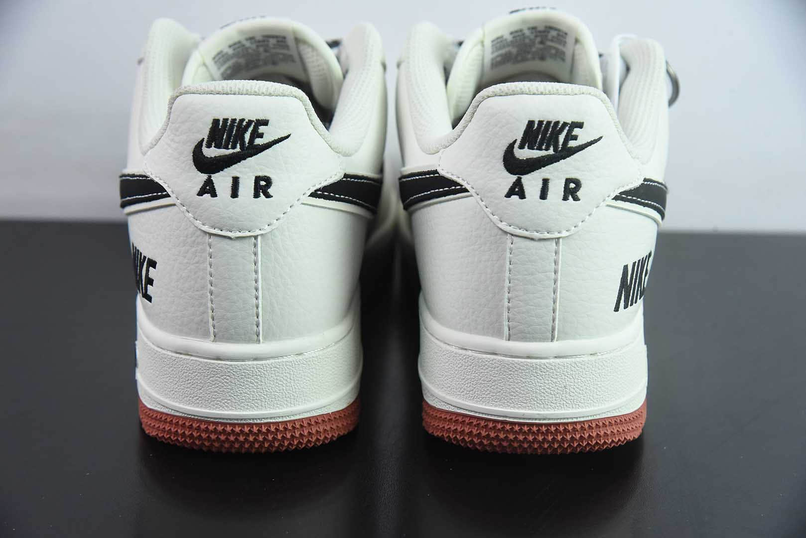 耐克Nike Air Force 1'07 Low NIKE联名米白黑生胶空军一号低帮休闲运动板鞋纯原版本 货号：CS5288-021