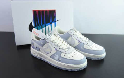 耐克 Nike Air Force 1'07 Low 拉布布紫空军一号低帮休闲运动板鞋纯原版本 货号：YX5066-343
