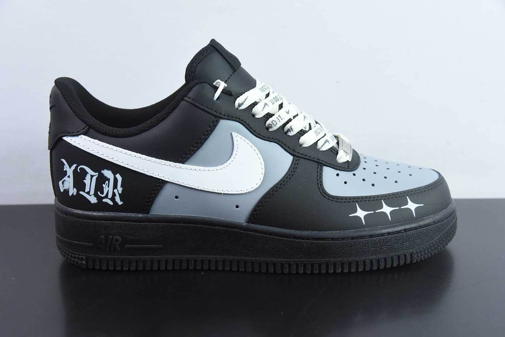 耐克Nike Air Force 1'07 Low 黑银克特空军一号低帮休闲板鞋纯原版本 货号：ZH0316 - 085