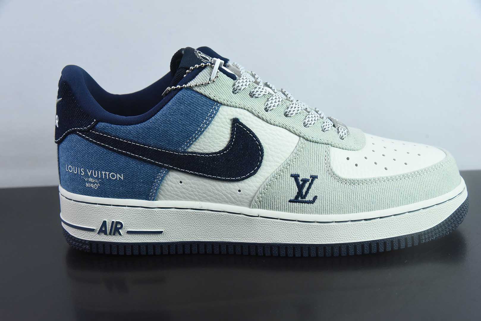 耐克Nike Air Force 1´07 Low LV联名灰蓝牛仔空军一号低帮休闲板鞋纯原版本 货号：SC0601-551